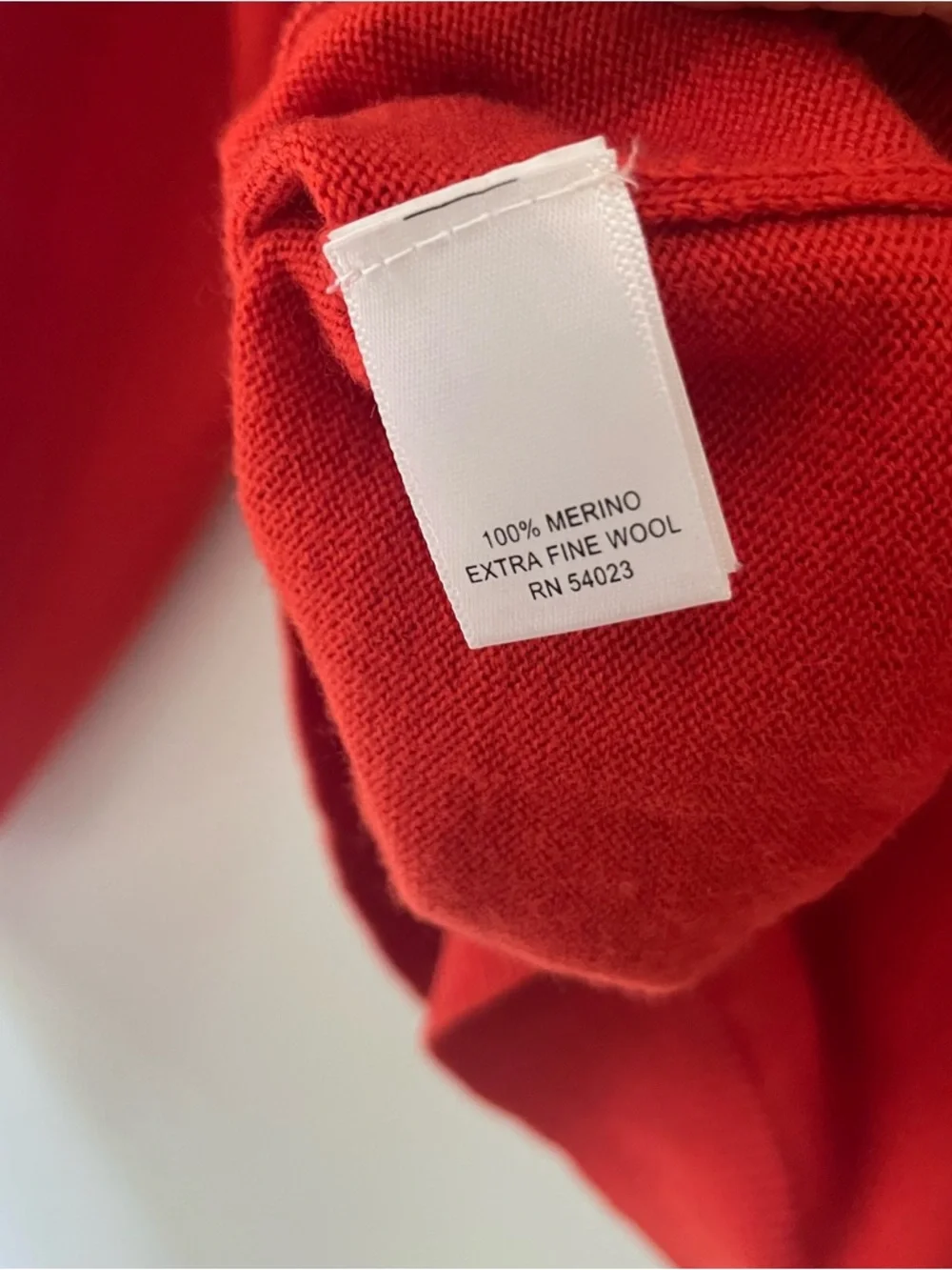 Men's Banana Republic V-Neck Sweater Extra Fine Merino Wool XL Orange